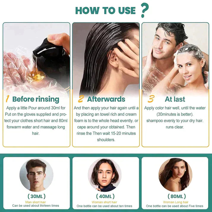 HERBAL HAIR DYE UNISEX SHAMPOO 3 IN 1 (BUY 1 GET 1 FREE)- BLOSDREAM