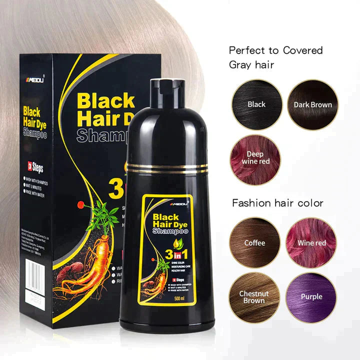 HERBAL HAIR DYE UNISEX SHAMPOO 3 IN 1 (BUY 1 GET 1 FREE)- BLOSDREAM