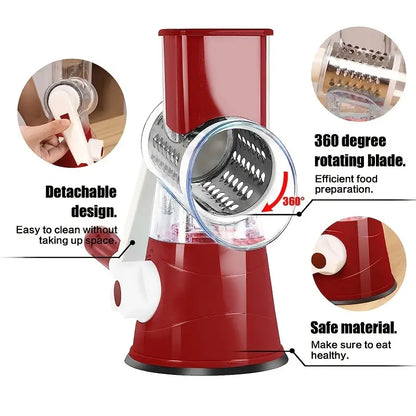 ROTARY DRUM VEGETABLE GRATER & SLICER