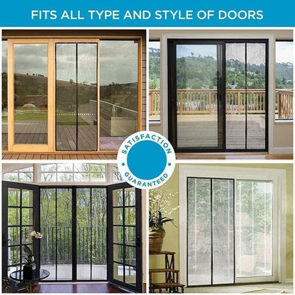 Door Curtain-Mesh Screen Net Home Magnetic Foldable Anti Mosquito Door Curtain