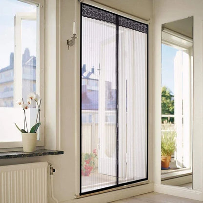 Door Curtain-Mesh Screen Net Home Magnetic Foldable Anti Mosquito Door Curtain