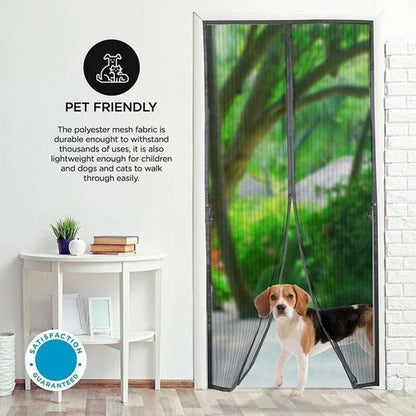 Door Curtain-Mesh Screen Net Home Magnetic Foldable Anti Mosquito Door Curtain