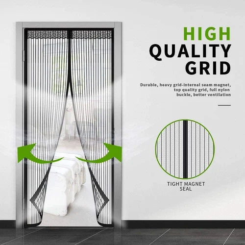 Door Curtain-Mesh Screen Net Home Magnetic Foldable Anti Mosquito Door Curtain