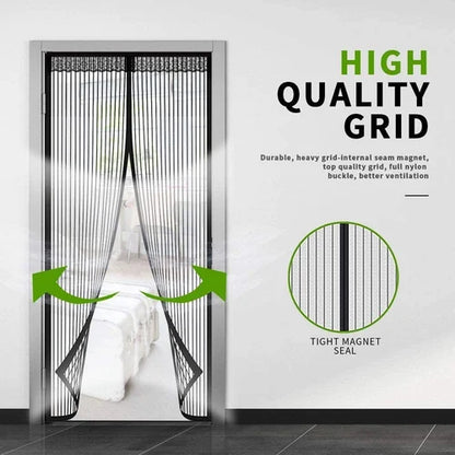 Door Curtain-Mesh Screen Net Home Magnetic Foldable Anti Mosquito Door Curtain