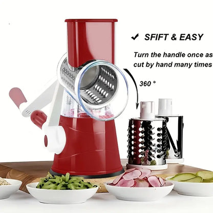 ROTARY DRUM VEGETABLE GRATER & SLICER
