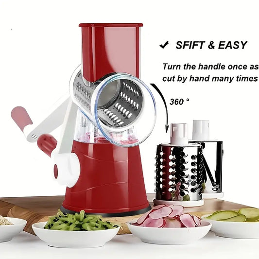 ROTARY DRUM VEGETABLE GRATER & SLICER