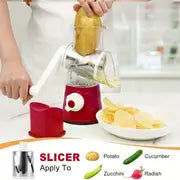 ROTARY DRUM VEGETABLE GRATER & SLICER